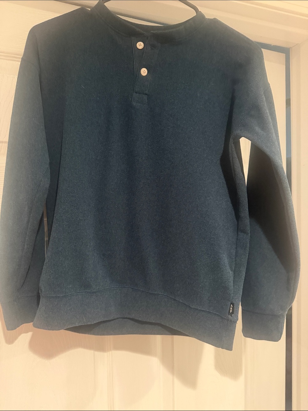 abercrombie kids Teal Long Sleeve Henley Top